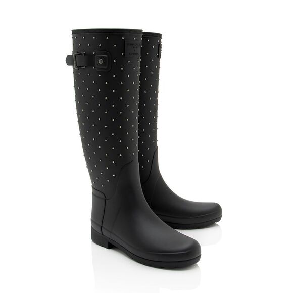 Saint Laurent x Hunter Rubber Studded Rain Boots - Size 6 / 36 - Picture 2 of 9